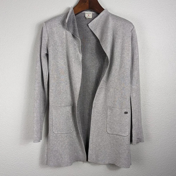 Athleisure By Sioni Gray Open Front Cardigan/Sweater jacket with pockets size S - Picture 1 of 7